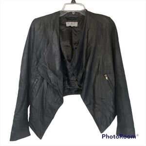 555 Los Angeles black leather jacket